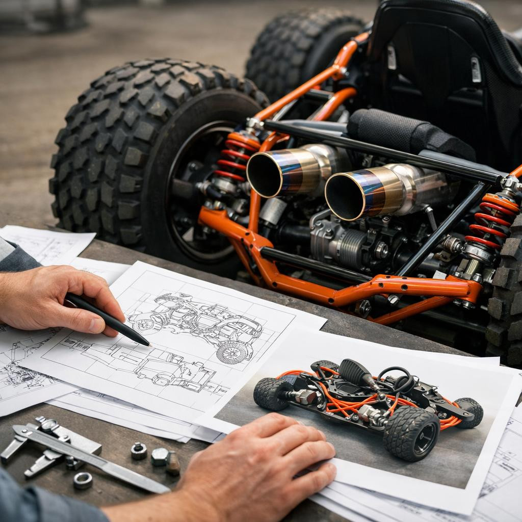 El extravagante kart creado a partir de dos motos de cross 2026-08-29