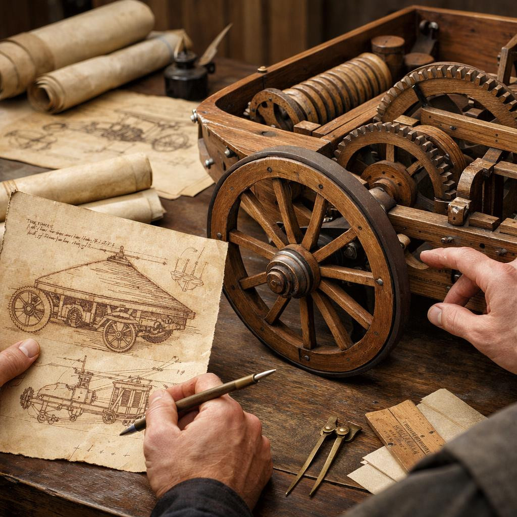 El carro autopropulsado de Leonardo da Vinci: una idea adelantada a su tiempo 2026-09-23