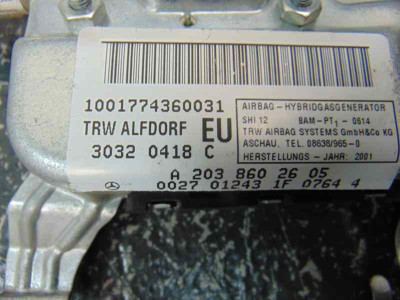 AIRBAG LATERAL DELANTERO DERECHO, MERCEDES-BENZ, CLASE C (BM 203) BERLINA