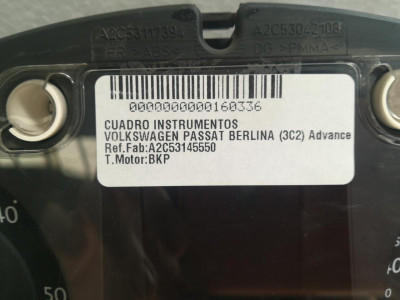 CUADRO INSTRUMENTOS, VOLKSWAGEN, PASSAT BERLINA (3C2)