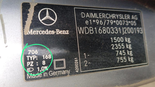  MERCEDES-BENZ CLASE A (BM 168) 