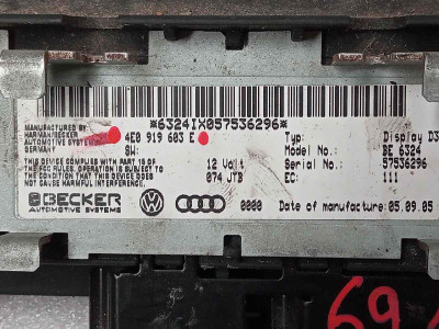 PANTALLA MULTIFUNCION, SEAT, TOLEDO (1L)