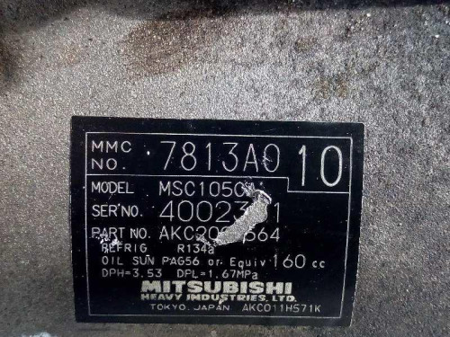  COMPRESOR AIRE ACONDICIONADO MITSUBISHI GRANDIS (NA0W) 