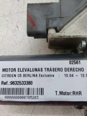MOTOR ELEVALUNAS TRASERO DERECHO, CITROEN, C5 BERLINA