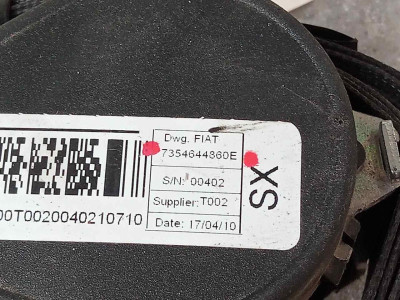 CINTURON SEGURIDAD DELANTERO IZQUIERDO, PEUGEOT, BIPPER TEPEE