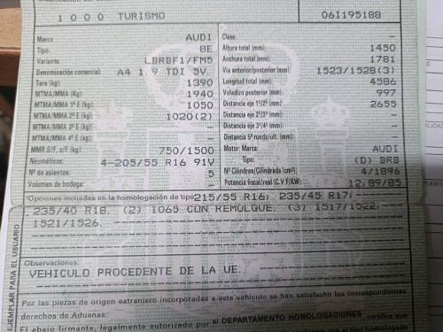  AUDI A4 BERLINA (8E) 