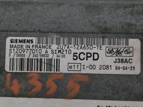  CENTRALITA MOTOR UCE FORD FIESTA (CBK) 