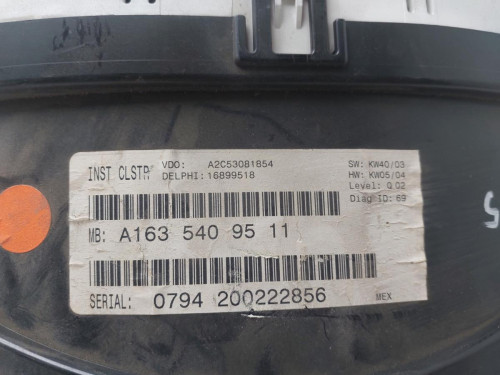 CUADRO INSTRUMENTOS MERCEDES-BENZ CLASE ML (BM 163) 