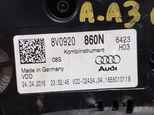  CUADRO INSTRUMENTOS, AUDI, A3 SPORTBACK (8VA) 