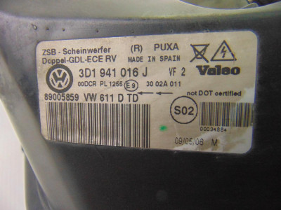 FARO DERECHO, VOLKSWAGEN, PHAETON (3D3/3D7)