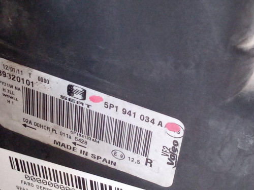 FARO DERECHO Seat ALTEA XL (5P5) 