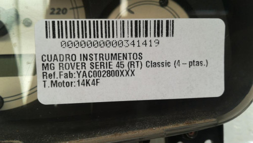  CUADRO INSTRUMENTOS MG ROVER ROVER 45 (RT) 