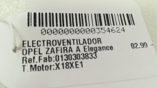 ELECTROVENTILADOR OPEL ZAFIRA A 