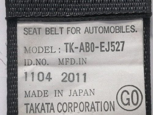  CINTURON SEGURIDAD TRASERO CENTRAL HONDA ACCORD BERLINA (CU) 