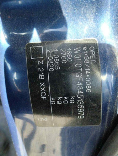 OPEL ASTRA G BERLINA — Donor Vehicle for Used Parts 