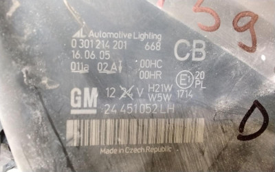 FARO IZQUIERDO, OPEL, ZAFIRA B