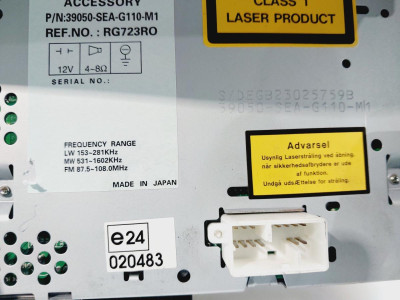 CONSOLA CENTRAL, Honda, ACCORD BERLINA (CL/CN)