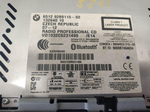  SISTEMA AUDIO / RADIO CD BMW SERIE Z4 ROADSTER (E89) 