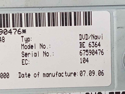 SISTEMA AUDIO / RADIO CD, AUDI, A6 BERLINA (4F2)