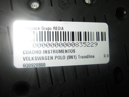  CUADRO INSTRUMENTOS VOLKSWAGEN POLO IV (9N1) 