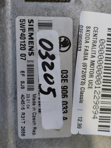  CENTRALITA MOTOR UCE SKODA FABIA (6Y2/6Y3) 