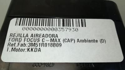 REJILLA AIREADORA, FORD, C-MAX (CB3)(2007)