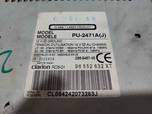 SISTEMA AUDIO / RADIO CD Citroen C2 