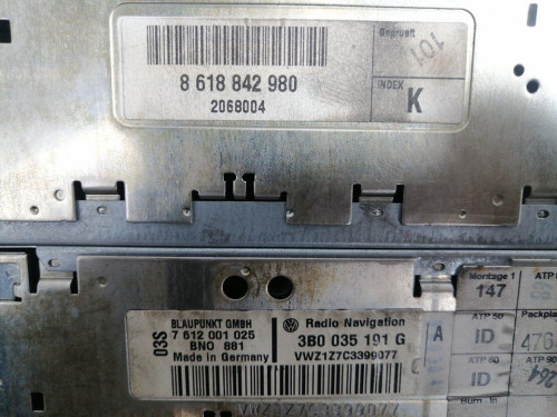  SISTEMA NAVEGACION GPS VOLKSWAGEN PASSAT VARIANT (3B6) 