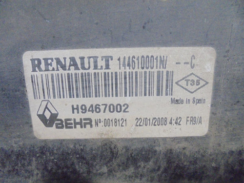  INTERCOOLER RENAULT LAGUNA III BERLINA 