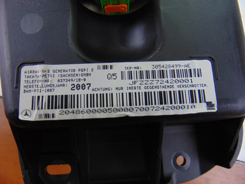 AIRBAG DELANTERO DERECHO MERCEDES-BENZ CLASE C (BM 204) BERLINA 