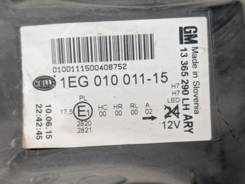  FARO IZQUIERDO OPEL ASTRA J BERLINA 5P 