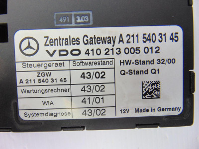 MODULO ELECTRONICO, MERCEDES-BENZ, CLASE E (BM 211) BERLINA