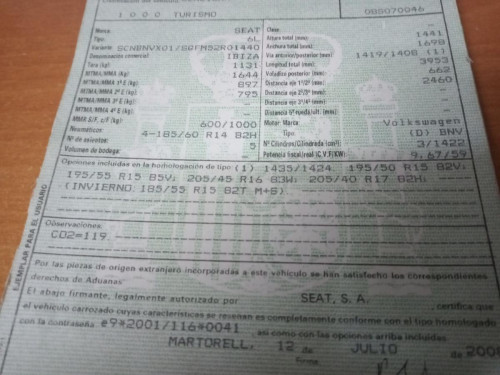  SEAT IBIZA (6L1) 