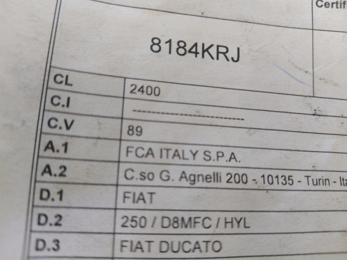  MOTOR COMPLETO, FIAT, DUCATO 3 MAXI FURGÓN TS 35 (295) 