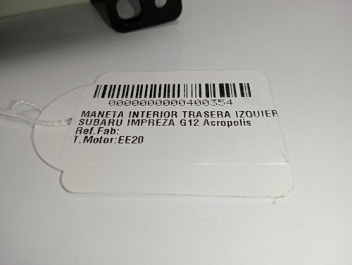  MANETA INTERIOR TRASERA IZQUIERDA SUBARU IMPREZA (G12) 