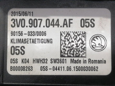 MANDO CLIMATIZADOR, SKODA, SUPERB BERLINA (3V3)