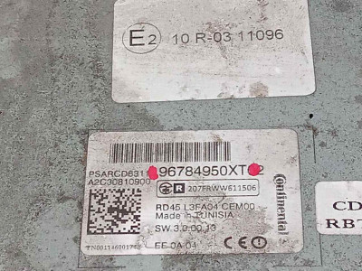 SISTEMA AUDIO / RADIO CD, PEUGEOT, 207