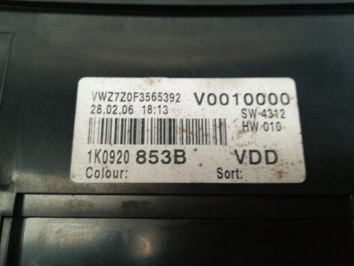  CUADRO INSTRUMENTOS VOLKSWAGEN GOLF V (1K1)(10.2003) 