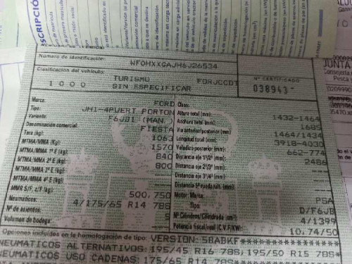  FORD FIESTA (CBK) 