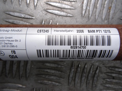 AIRBAG CORTINA DELANTERO DERECHO, MERCEDES-BENZ, CLASE B (BM 245)