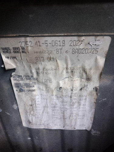 AUDI A5 COUPE (8T) — Donor Vehicle for Used Parts 