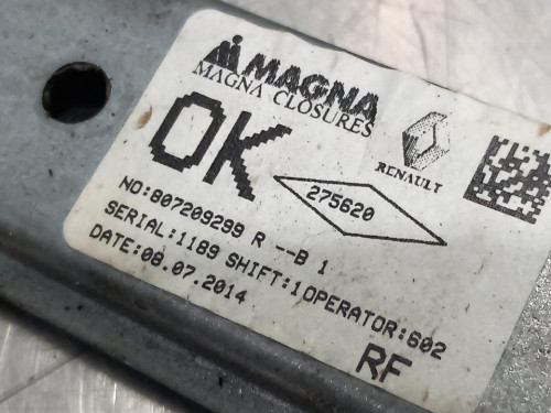  ELEVALUNAS DELANTERO DERECHO, DACIA, LOGAN MCV II FAMILIAR 