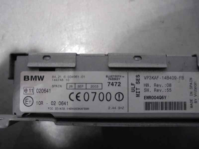 CENTRALITA BLUETOOTH, BMW, SERIE Z4 ROADSTER (E85)