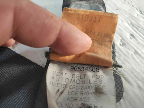  CINTURON SEGURIDAD TRASERO DERECHO DAEWOO KALOS 