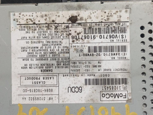  SISTEMA AUDIO / RADIO CD FORD C-MAX (CB3)(2007) 