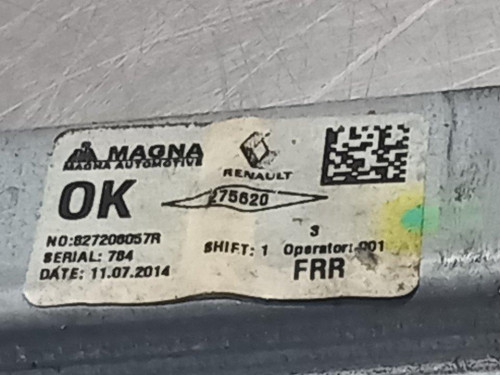  ELEVALUNAS TRASERO DERECHO, DACIA, LOGAN MCV II FAMILIAR 