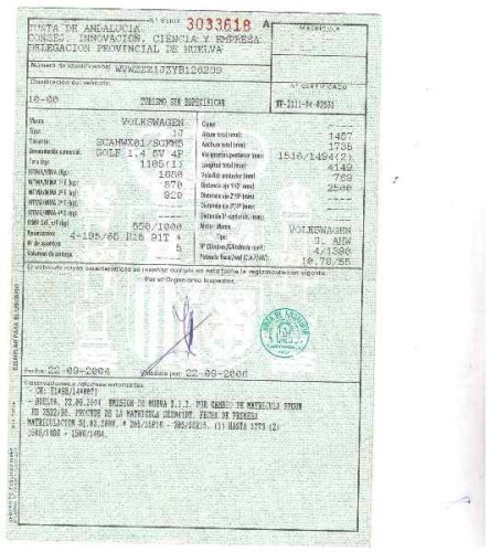  VOLKSWAGEN GOLF IV BERLINA (1J1)(10.1997) 