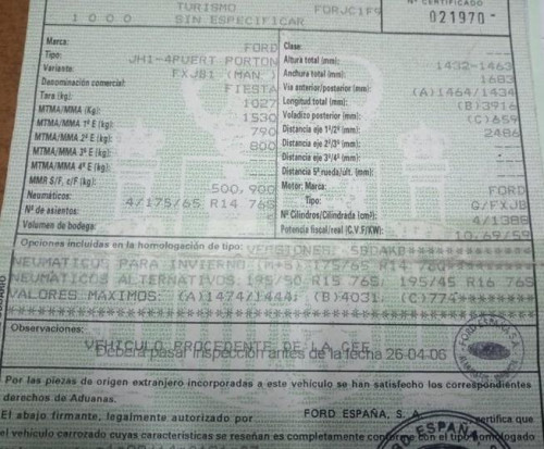 FORD FIESTA (CBK) — автомобиль-донор на запчасти 