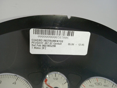 CUADRO INSTRUMENTOS, PEUGEOT, 407