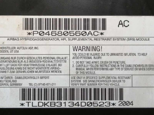  AIRBAG DELANTERO DERECHO CHRYSLER VOYAGER (RG) 